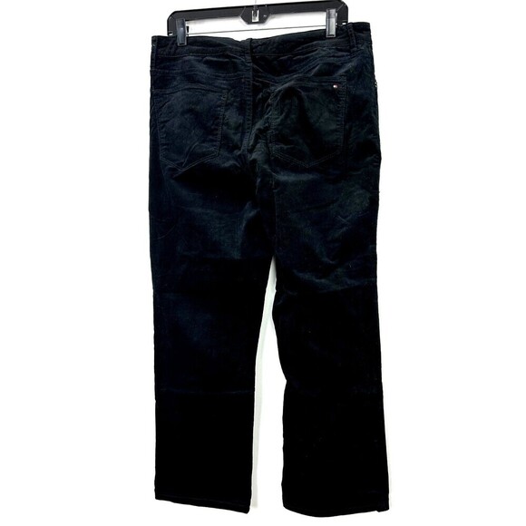Tommy Hilfiger Womens Corduroy Straight Leg Pants Stretch Black Size 12 1063H1 - Picture 7 of 9